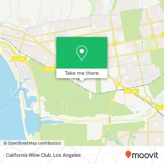 Mapa de California Wine Club
