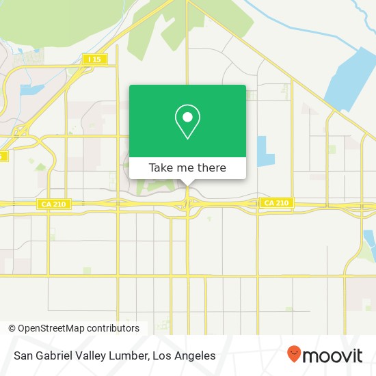 San Gabriel Valley Lumber map