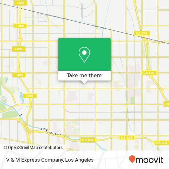 V & M Express Company map