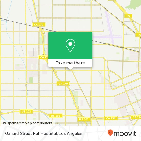 Oxnard Street Pet Hospital map