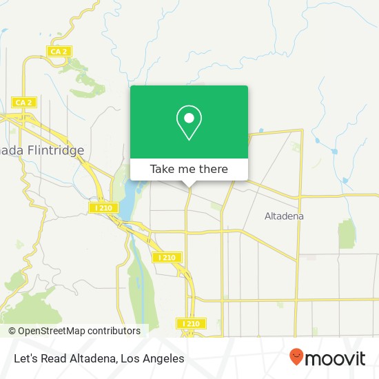 Mapa de Let's Read Altadena