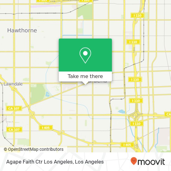 Agape Faith Ctr Los Angeles map