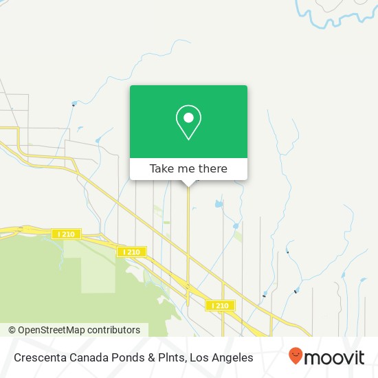 Crescenta Canada Ponds & Plnts map