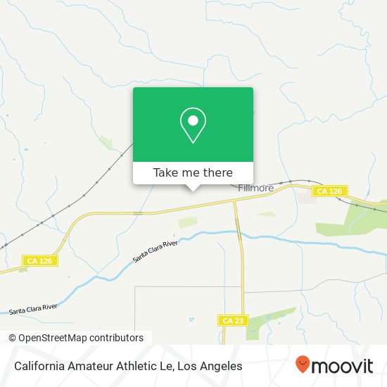 California Amateur Athletic Le map