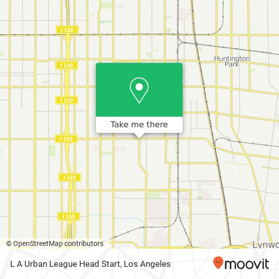 L A Urban League Head Start map
