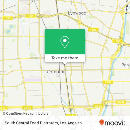 Mapa de South Central Food Distrbtors