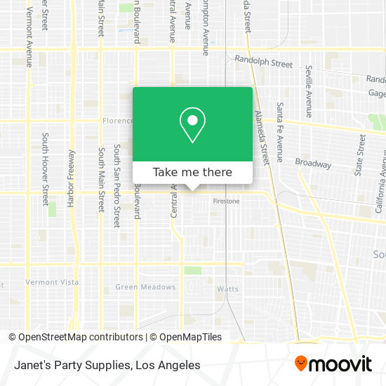 Janet's Party Supplies map