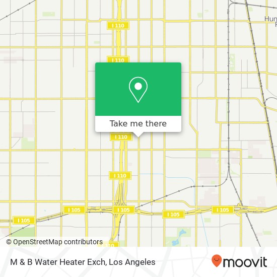 M & B Water Heater Exch map