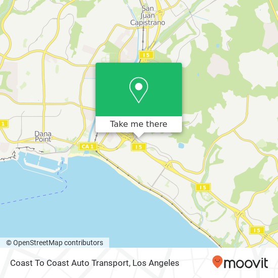 Coast To Coast Auto Transport map