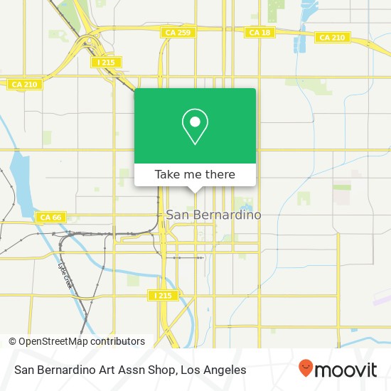 Mapa de San Bernardino Art Assn Shop