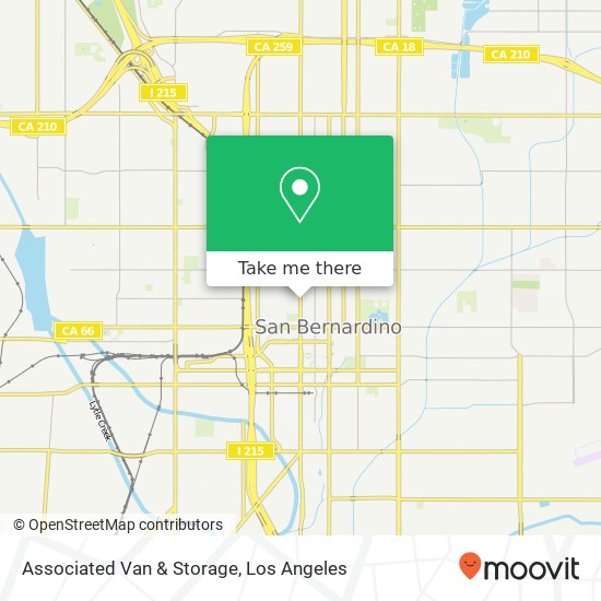 Associated Van & Storage map