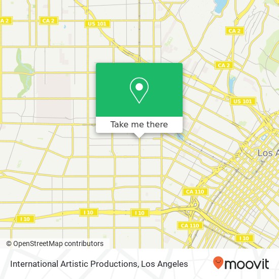 International Artistic Productions map