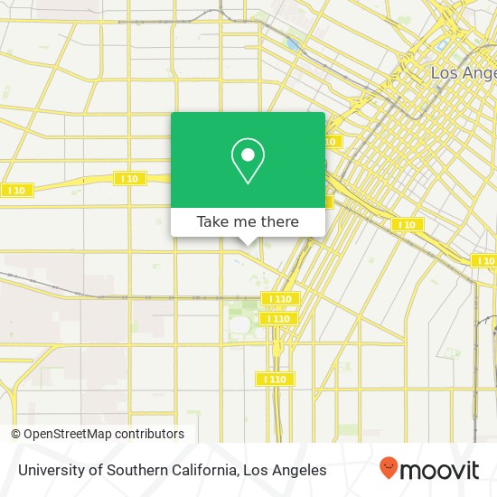 University of Southern California map