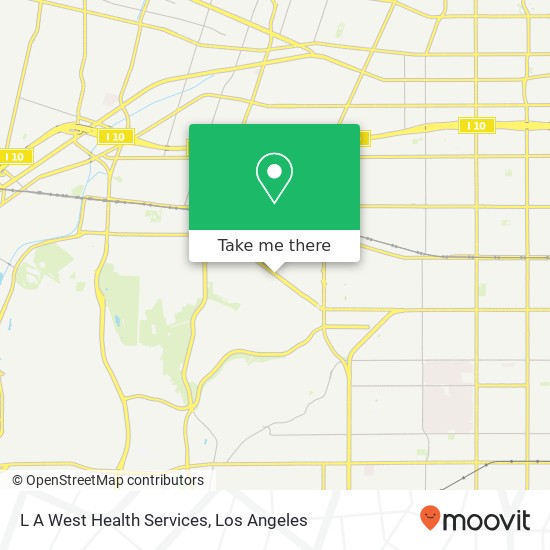 L A West Health Services map