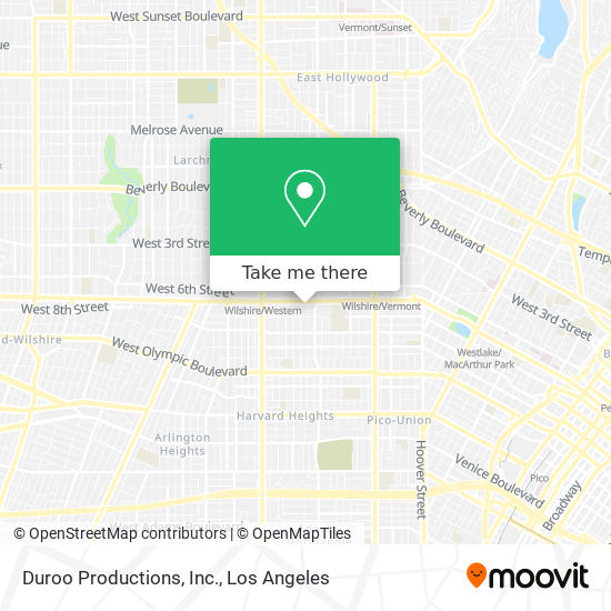 Mapa de Duroo Productions, Inc.