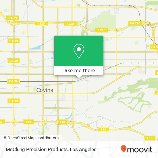 McClung Precision Products map