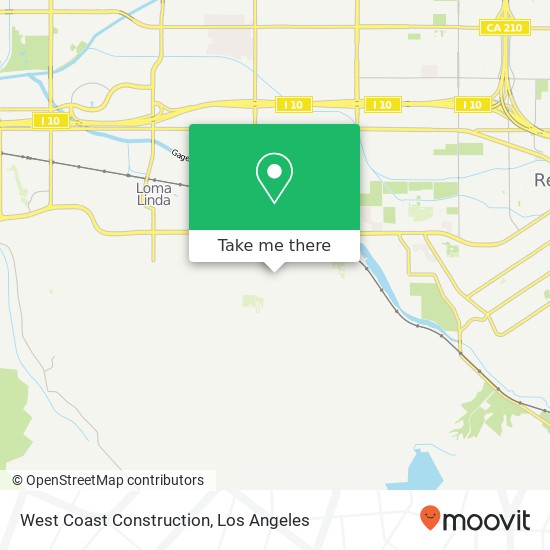 West Coast Construction map