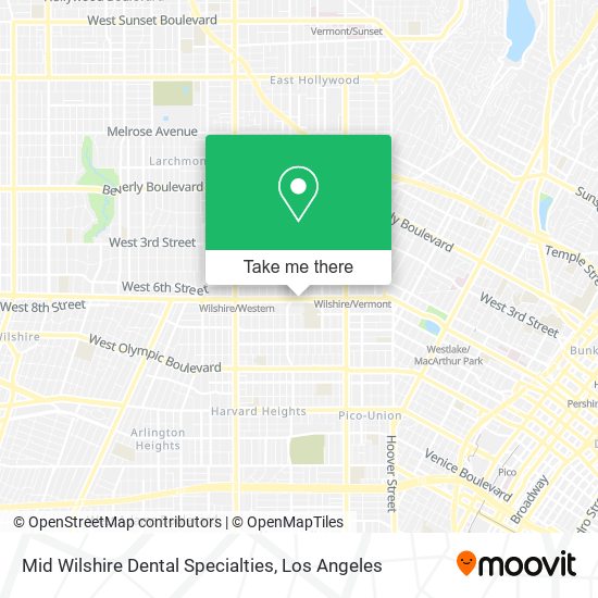 Mid Wilshire Dental Specialties map