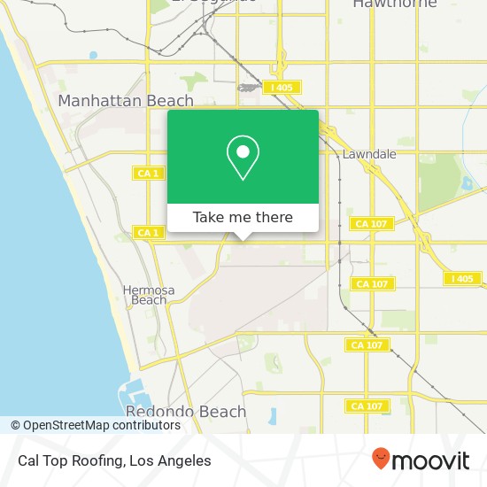 Cal Top Roofing map