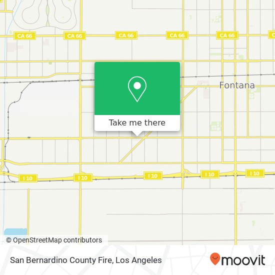 Mapa de San Bernardino County Fire