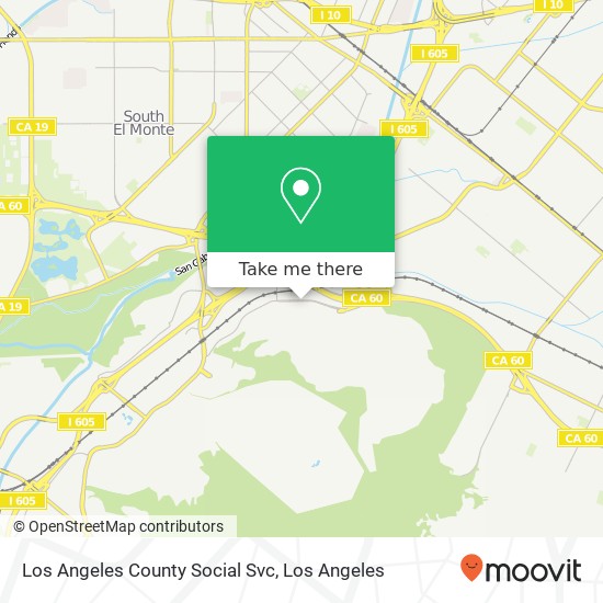 Los Angeles County Social Svc map