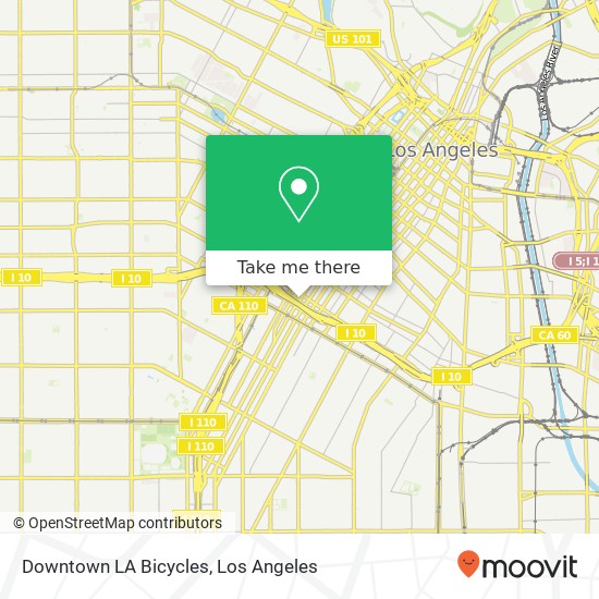 Downtown LA Bicycles map