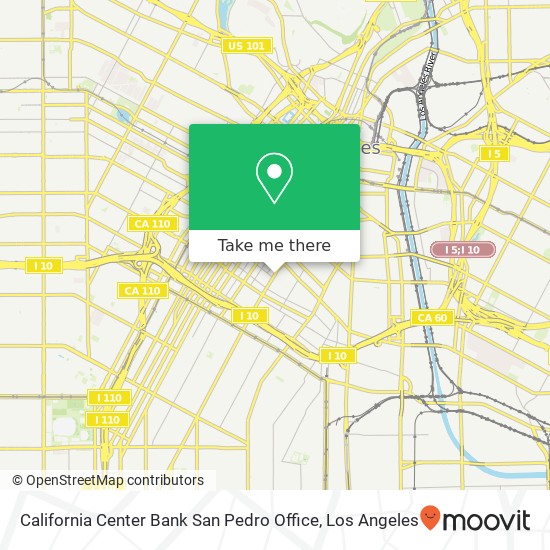 Mapa de California Center Bank San Pedro Office