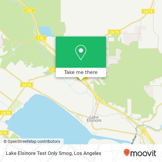 Lake Elsinore Test Only Smog map