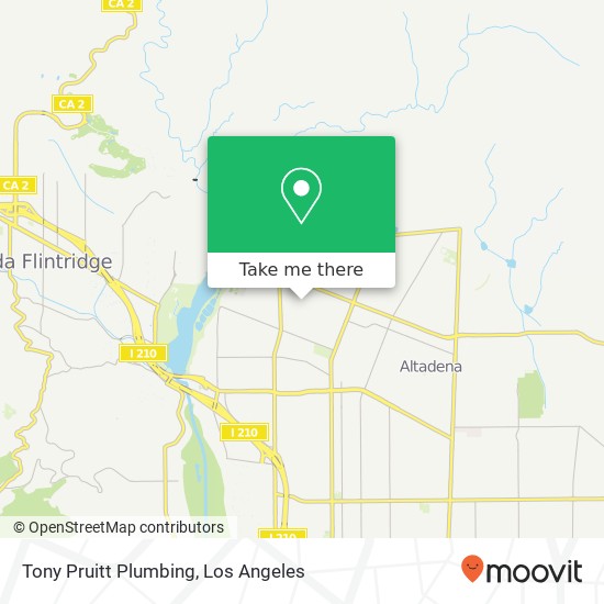 Tony Pruitt Plumbing map