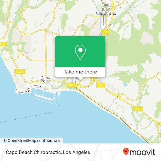 Capo Beach Chiropractic map