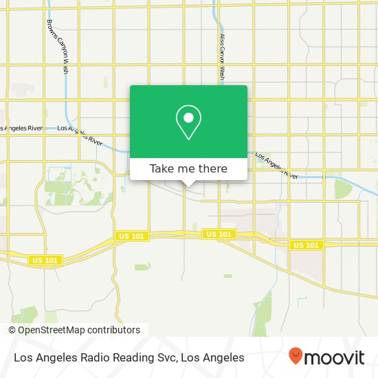 Mapa de Los Angeles Radio Reading Svc