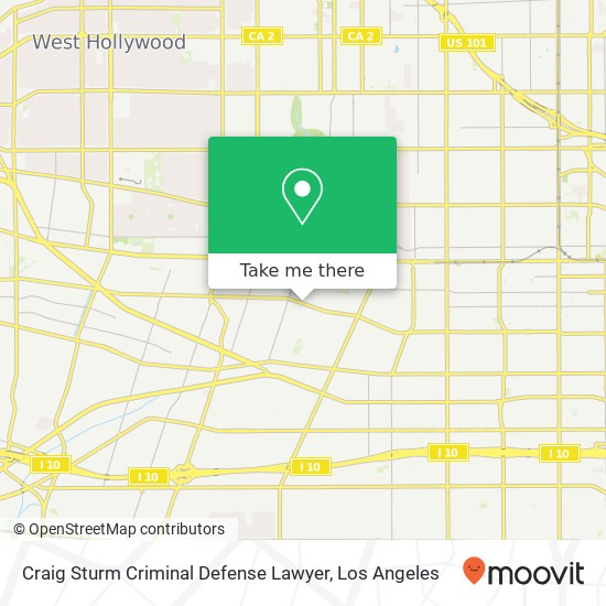 Mapa de Craig Sturm Criminal Defense Lawyer