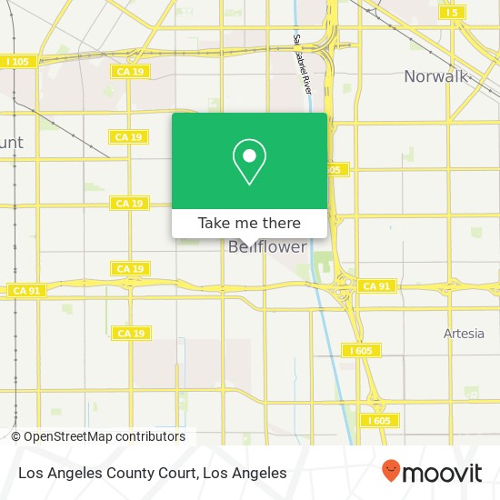 Los Angeles County Court map