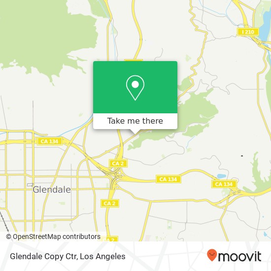 Glendale Copy Ctr map