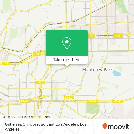 Gutierrez Chiropractic East Los Angeles map