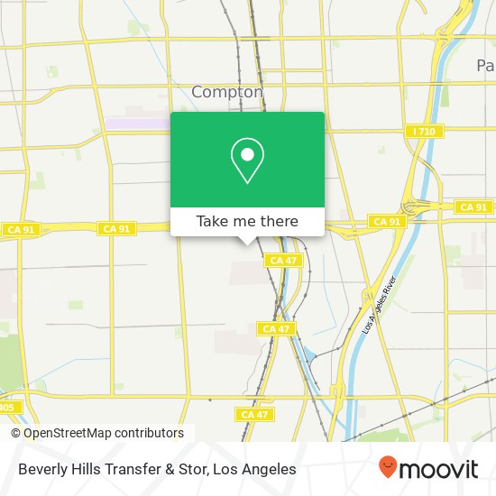 Beverly Hills Transfer & Stor map