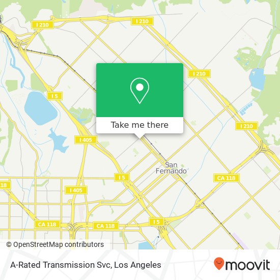 A-Rated Transmission Svc map