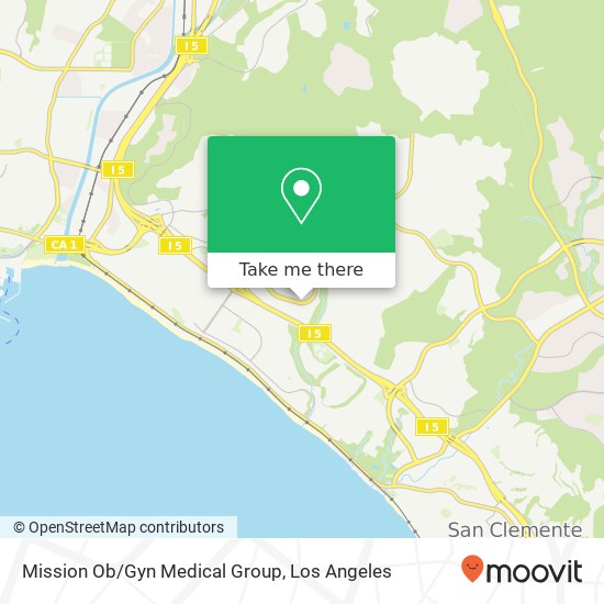 Mapa de Mission Ob/Gyn Medical Group