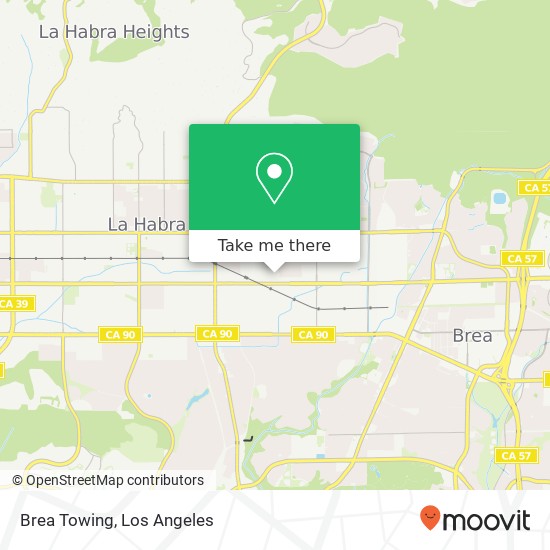 Brea Towing map