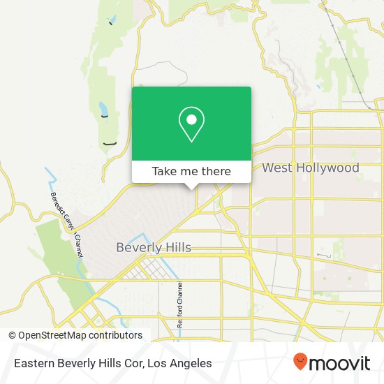 Eastern Beverly Hills Cor map
