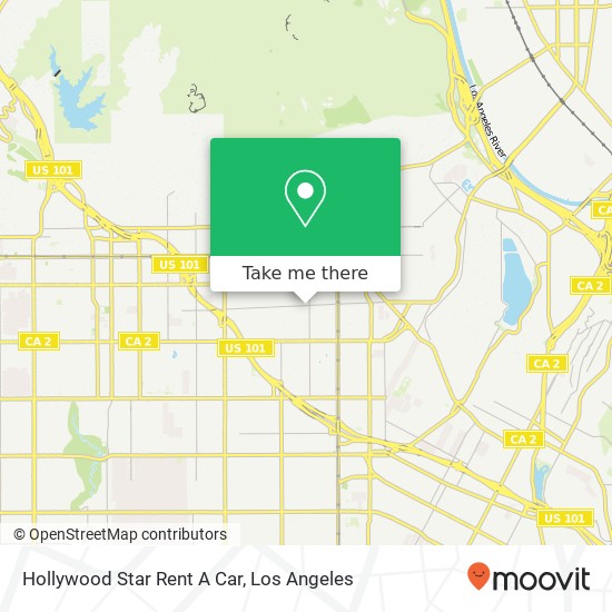 Hollywood Star Rent A Car map