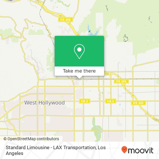 Standard Limousine - LAX Transportation map