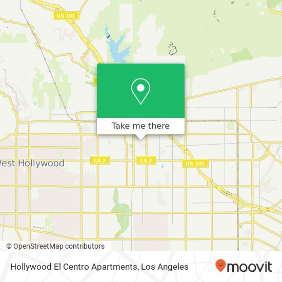 Mapa de Hollywood El Centro Apartments