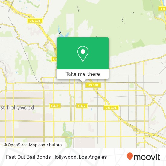 Fast Out Bail Bonds Hollywood map