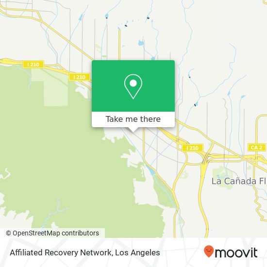 Affiliated Recovery Network map