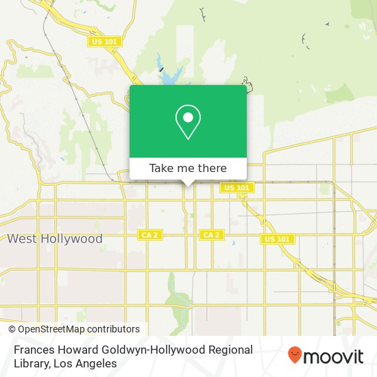 Mapa de Frances Howard Goldwyn-Hollywood Regional Library