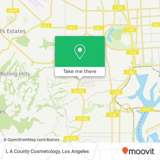 L A County Cosmetology map