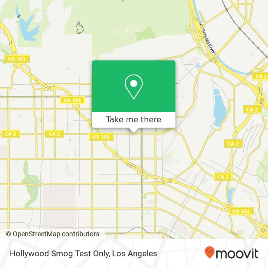 Mapa de Hollywood Smog Test Only
