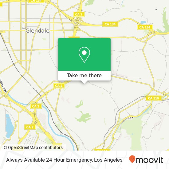 Always Available 24 Hour Emergency map