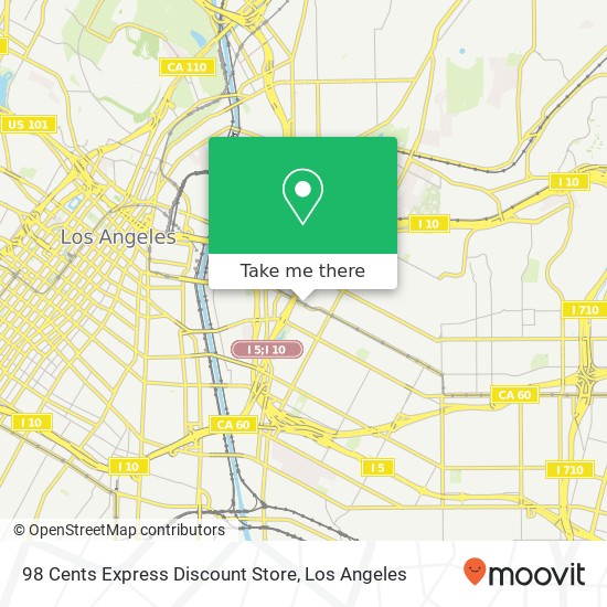 Mapa de 98 Cents Express Discount Store